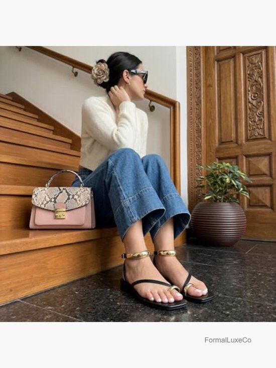 Amazon.com | CUSHIONAIRE Secret Flat Sandals for Women with  Flat Sandals with Ankle Cuff and Toe Ring, Vegan Leather Dress Sandals